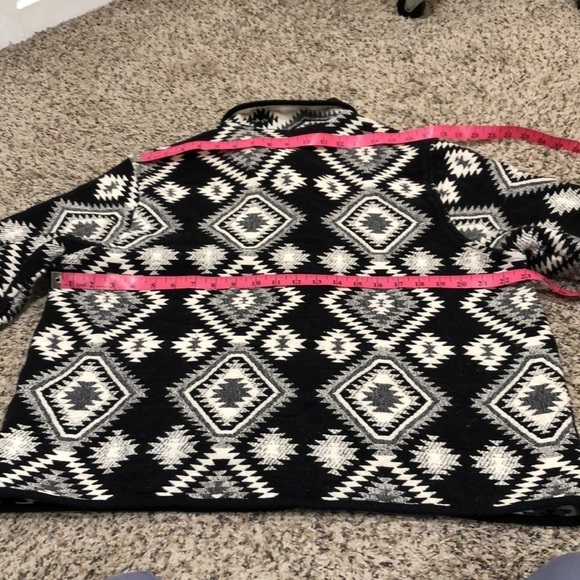 Vintage Jane Ashley Blazer Size 14 Black Tribal Southwest Pattern - Picture 9 of 12